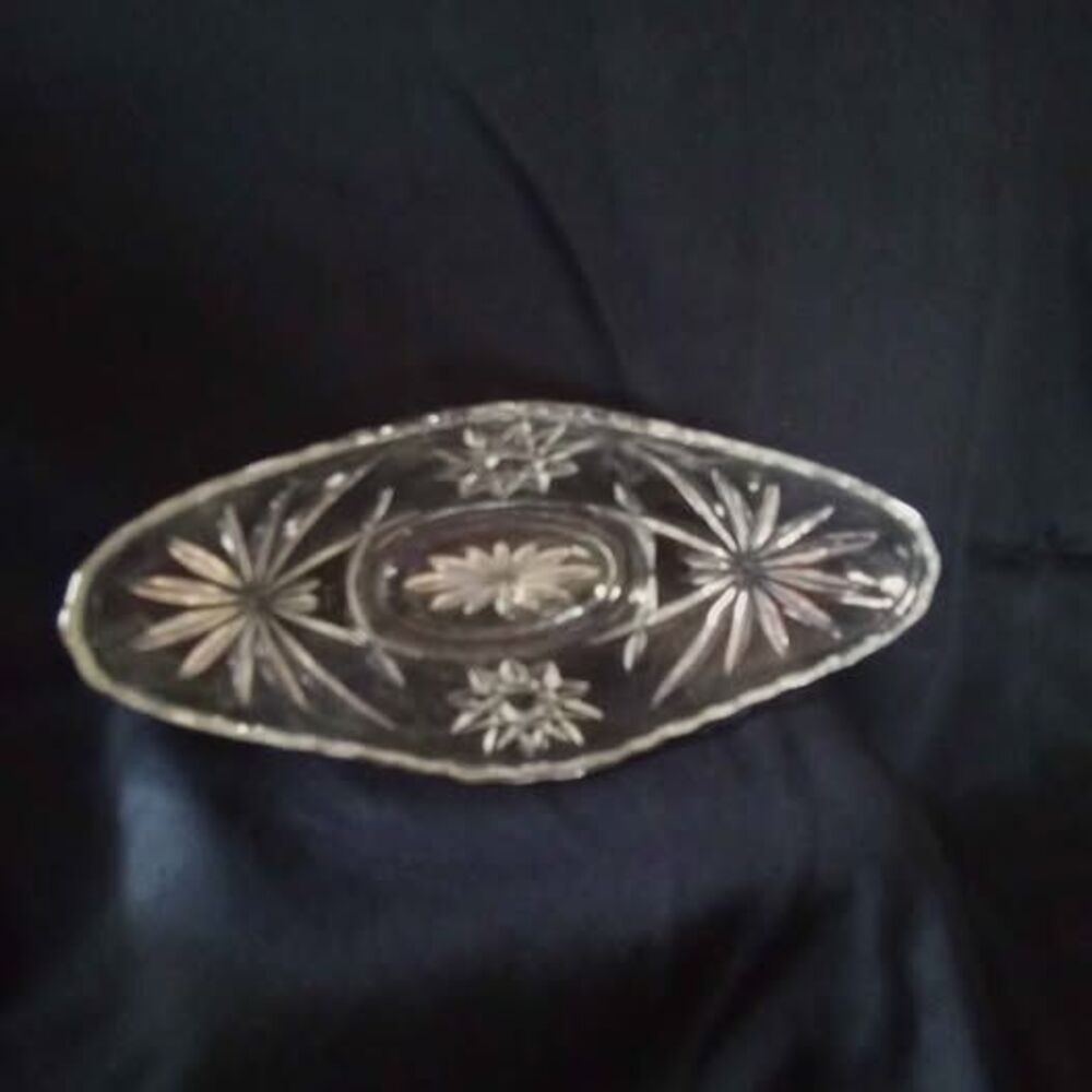 Vintage Anchor Hocking clear glass relish dish